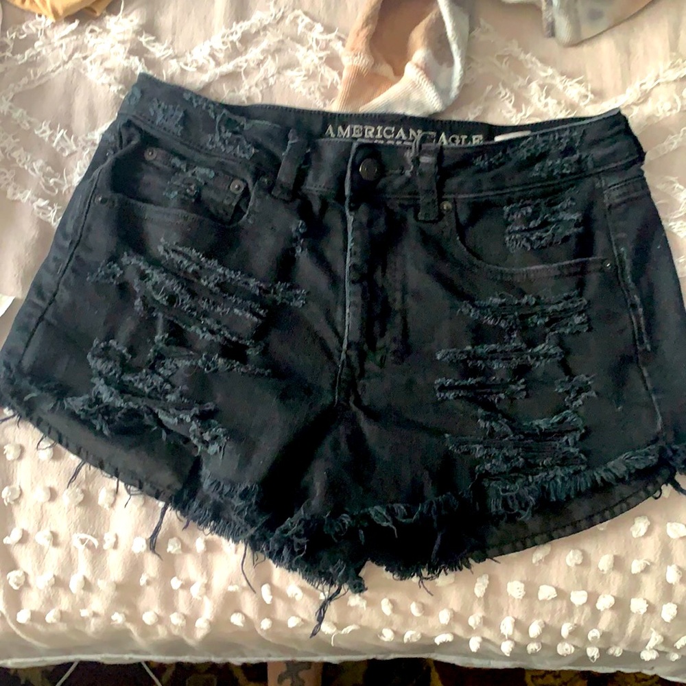 AE vintage Hi-Rise festival black shorts size 6 NW